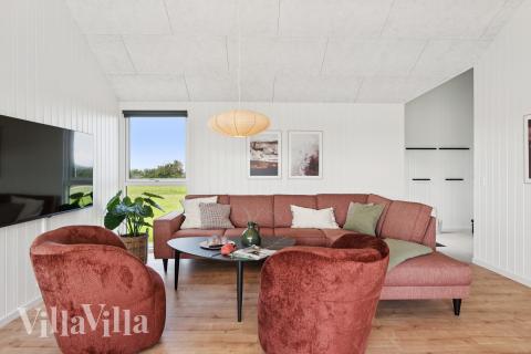 Soffhörnan i lyxstuga 695 i Fyn och öar.