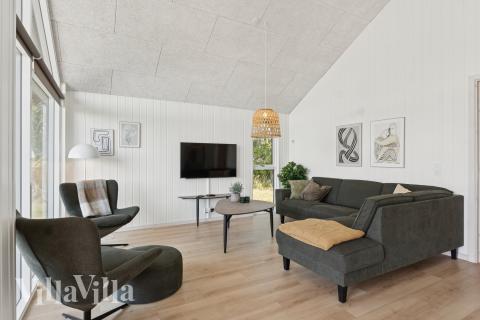 Soffhörnan i lyxstuga 616 i Fyn och öar.