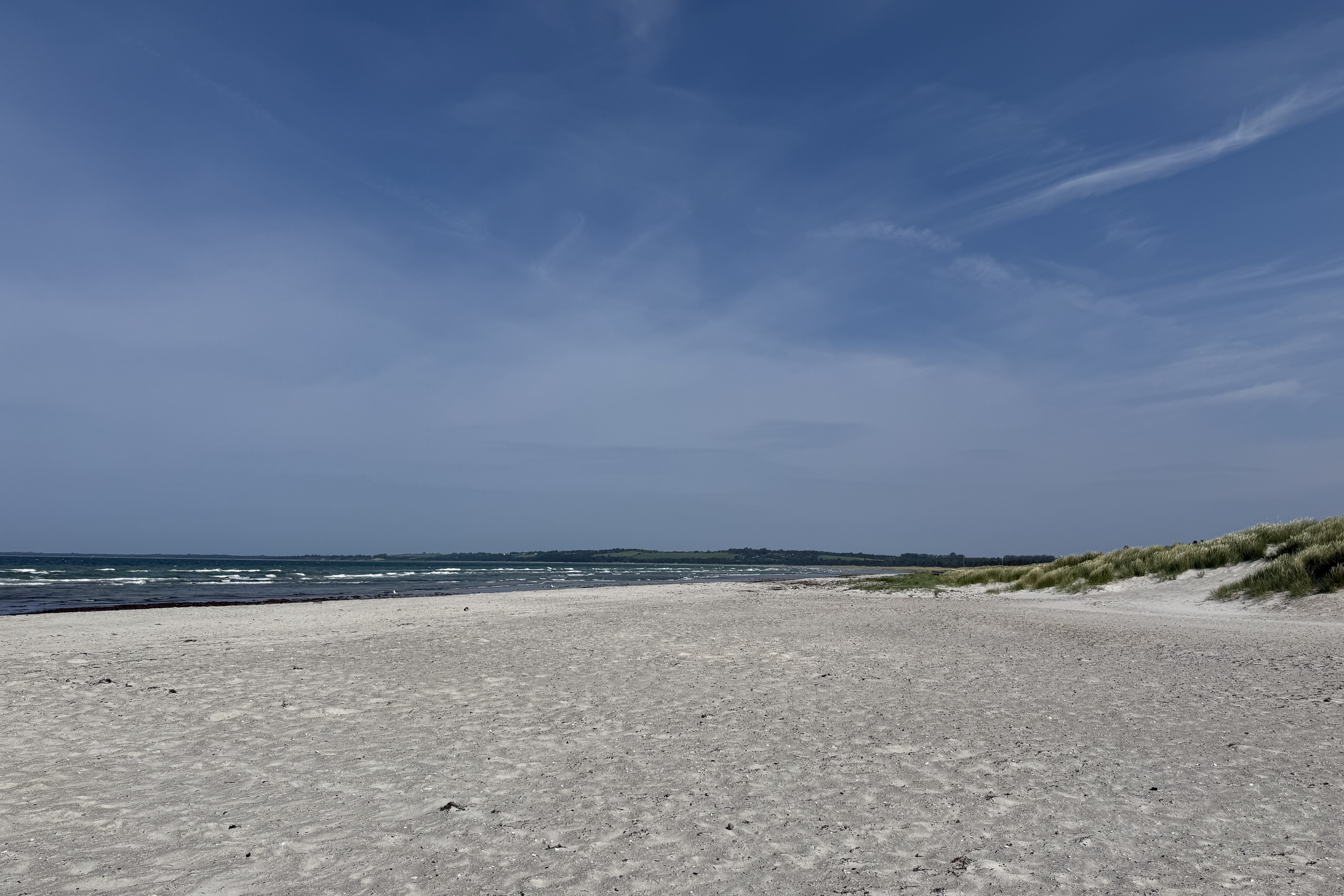 Den vackra stranden i närheten av lyxhus 905 vid Lolland/Falster/Møn.