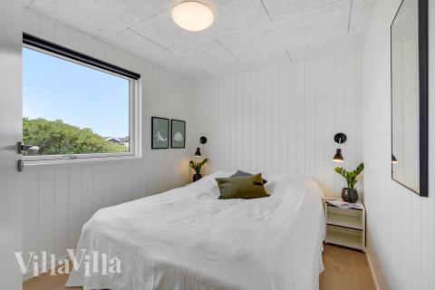 Ett av de 7 utmärkta sovrummen i lyxstuga nr 900 i Vestjylland.