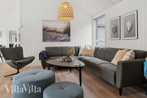 Soffhörnan i lyxstuga 697 i Lolland/Falster/Møn.