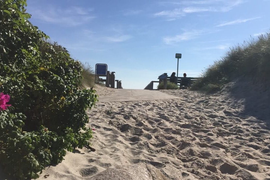 Den vackra stranden i närheten av lyxhus 441 vid Østjylland.