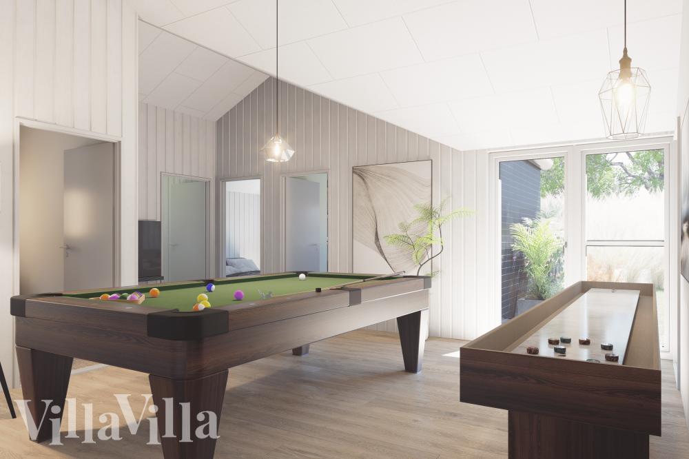 Förutom de många timmar som du kan tillbringa i stugans poolavdelning erbjuder lyxstuga 931 även biljard, bordtennis och dart