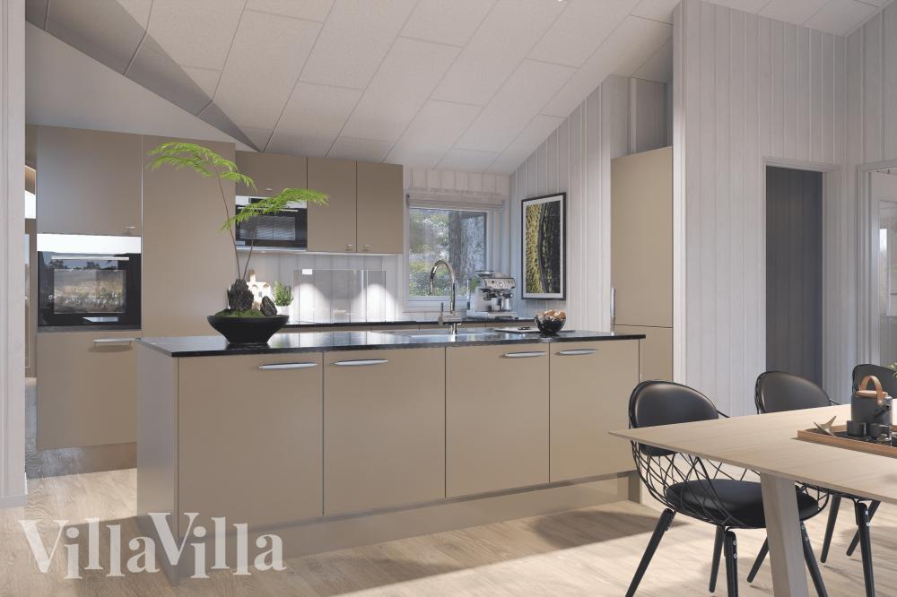 Köket i lyxstuga nr 931 är utrustat så att ni kan laga mat till 14 personer.