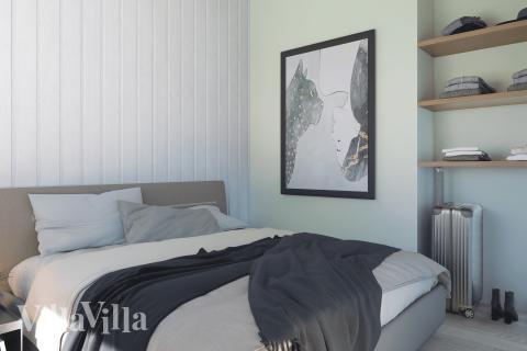 Ett av de 6 utmärkta sovrummen i lyxstuga nr 931 i Østjylland.