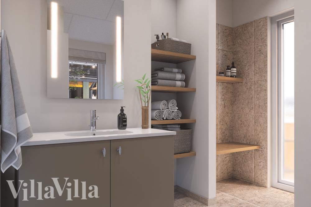 Ett av badrummen i lyxstuga nr 931