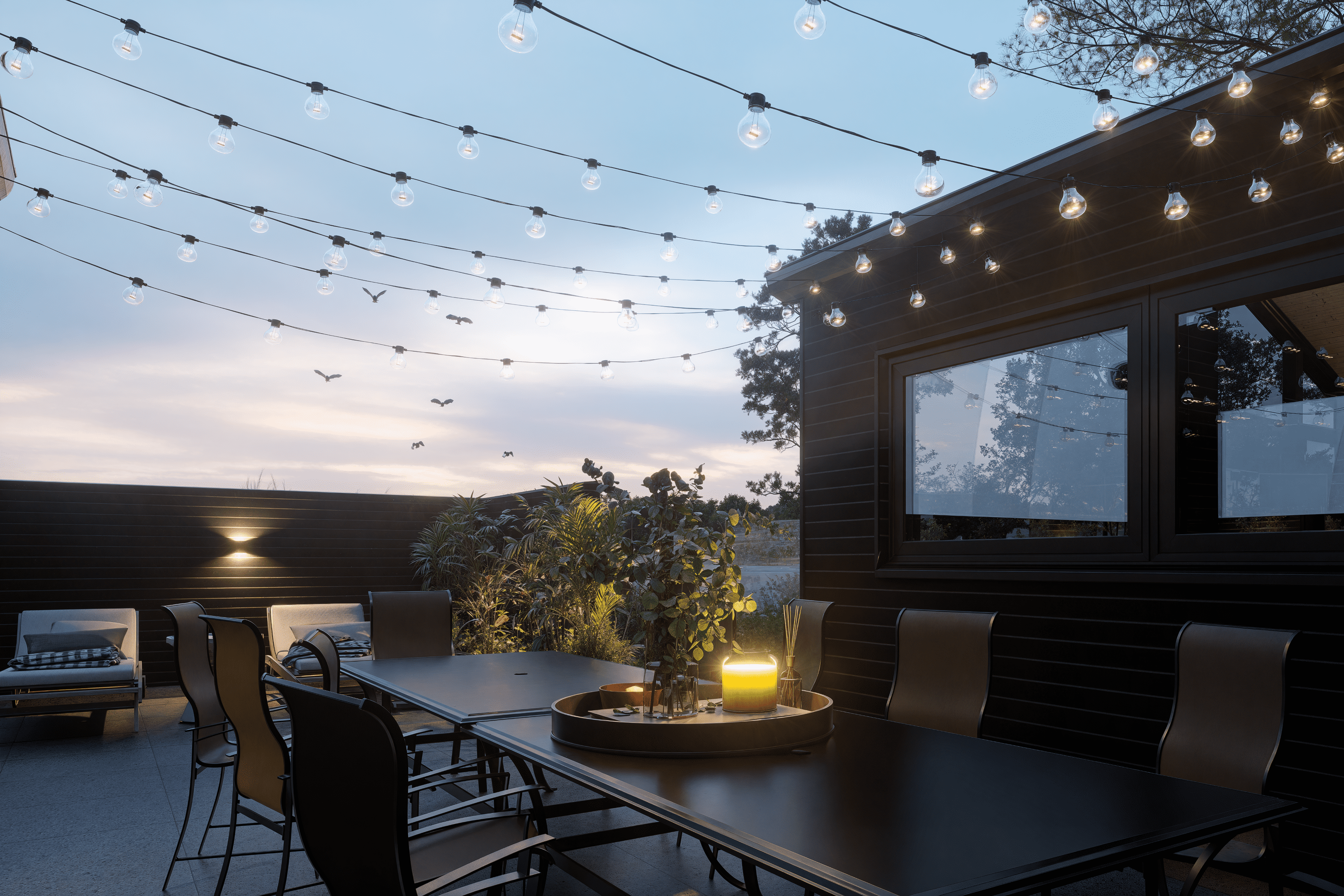 Njut av en grillkväll på terrassen i lyxstuga nr 919 i Fyn och öar