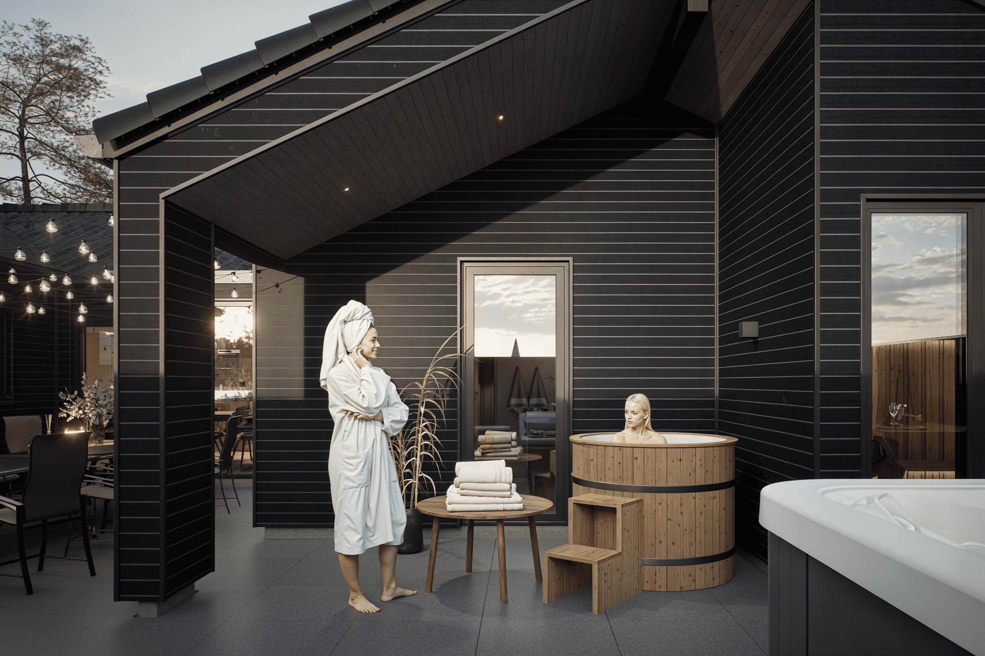 Lyxstuga nr 919 erbjuder bland annat ett härligt spabad