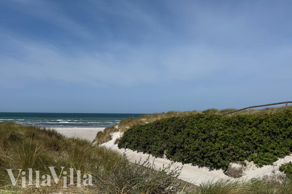Den vackra stranden i närheten av lyxhus 913 vid Lolland/Falster/Møn.