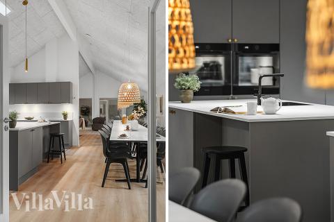 Köket i lyxstuga nr 905 är utrustat så att ni kan laga mat till 30 personer.