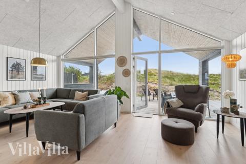 Vardagsrummet i lyxstuga nr 918.