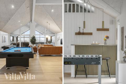 Lyxstuga 910 för 30 personer har ett stort aktivitetsrum med bl.a. biljard och dart