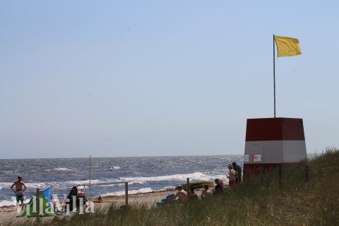 Den vackra stranden i närheten av lyxhus 924 vid Lolland/Falster/Møn.