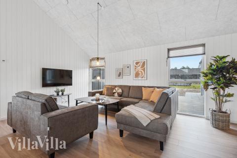 Soffhörnan i lyxstuga 771 i Tyskland.