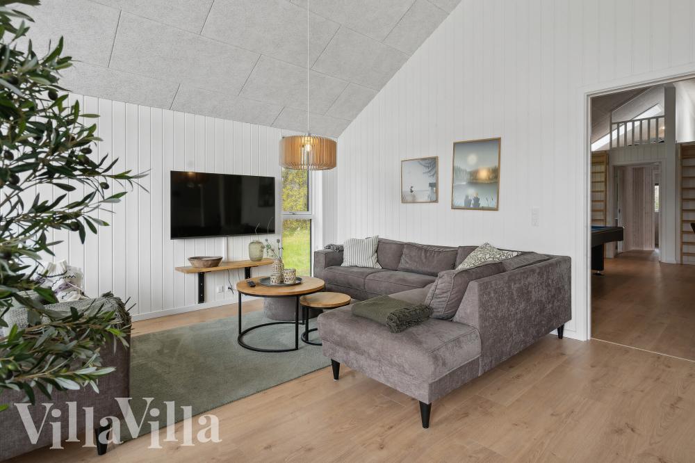 Soffhörnan i lyxstuga 775 i Tyskland.