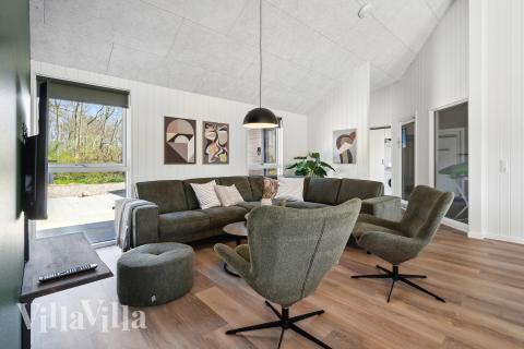 Soffhörnan i lyxstuga 777 i Tyskland.