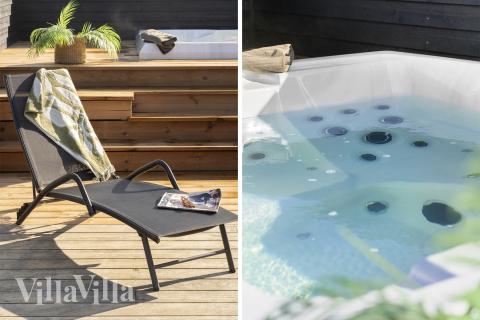 Lyxstuga nr 528 erbjuder bland annat ett härligt spabad