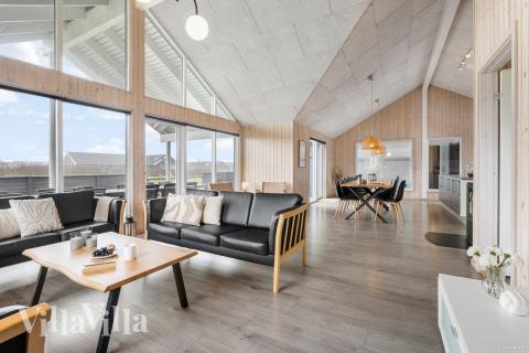 Soffhörnan i lyxstuga 322 i Fyn och öar.