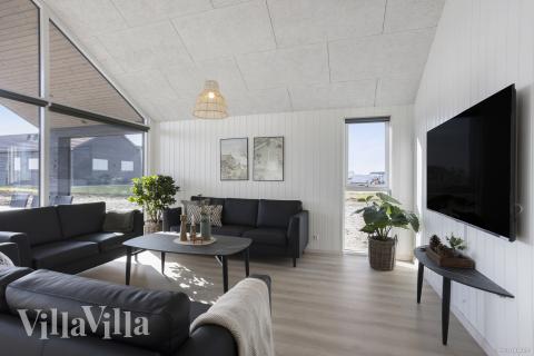 Soffhörnan i lyxstuga 907 i Fyn och öar.