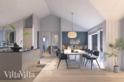 Köket i lyxstuga nr 947 är utrustat så att ni kan laga mat till 12 personer.