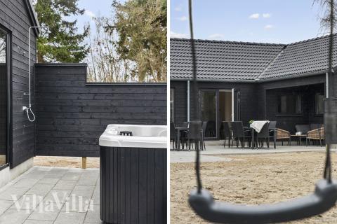 Njut av spabadets värme i lyxstuga nr 913 i Lolland/Falster/Møn