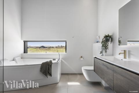 Ett av badrummen i lyxstuga nr 965