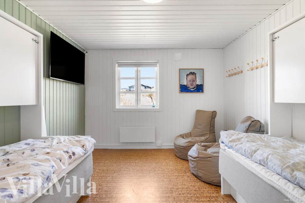 Sovrum i lyxstuga nr 952 i Nordjylland