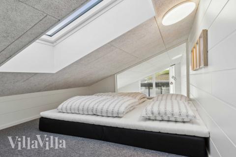 Några av de 22 sovplatserna finns på loftet i lyxstuga nr 967