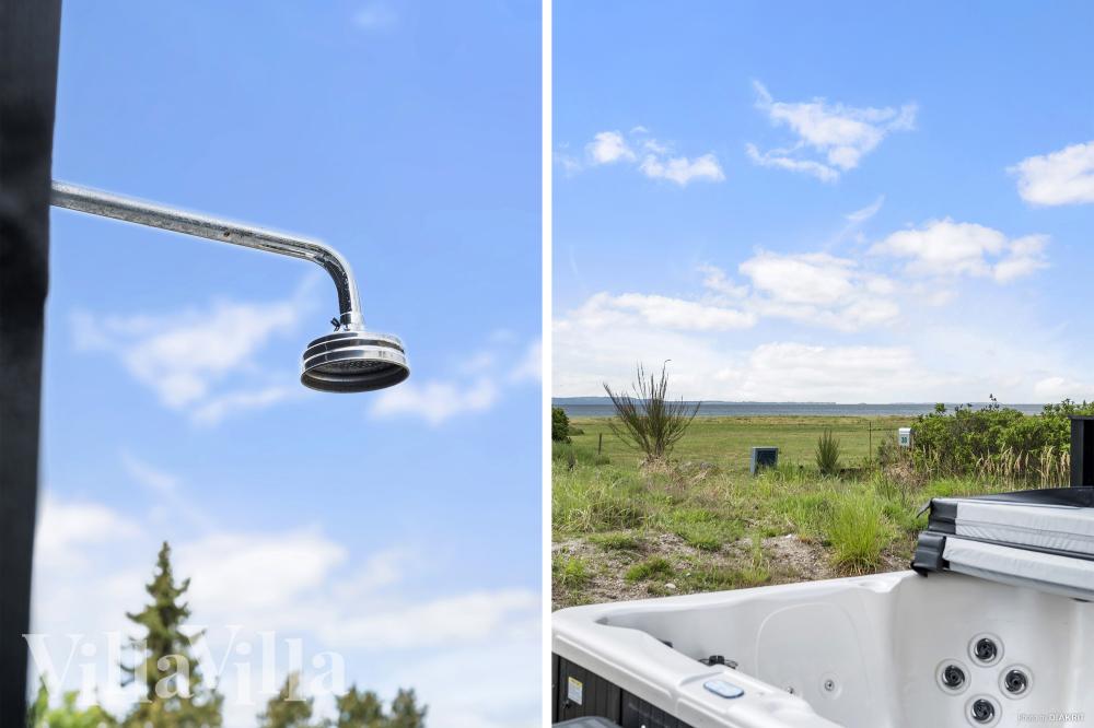Njut av spabadets värme i lyxstuga nr 935 i Nordsjälland