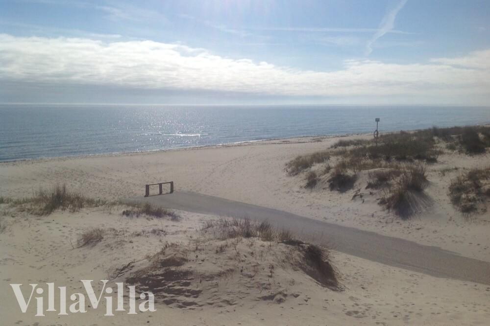 Den vackra stranden i närheten av lyxhus 469 vid Lolland/Falster/Møn.