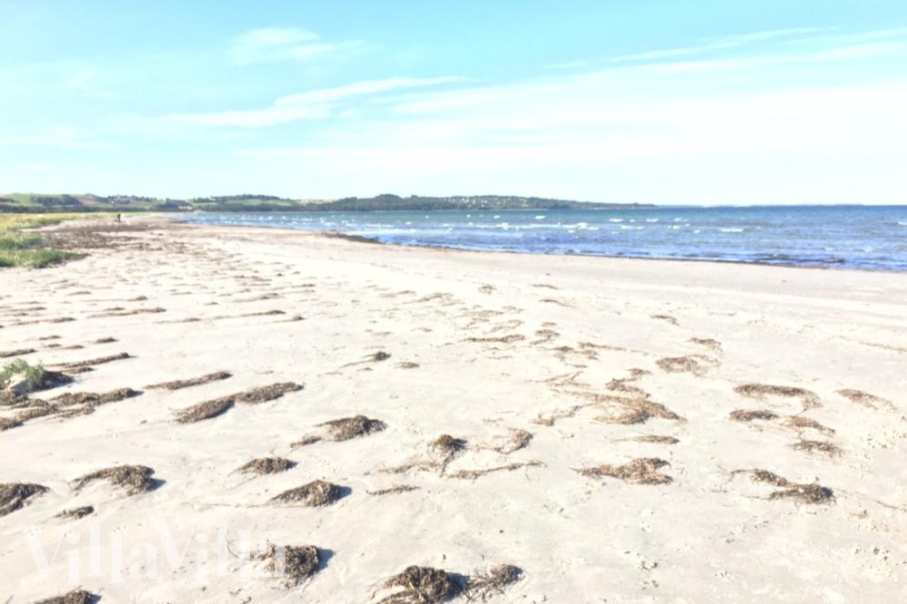 Den vackra stranden i närheten av lyxhus 997 vid Nordsjälland.